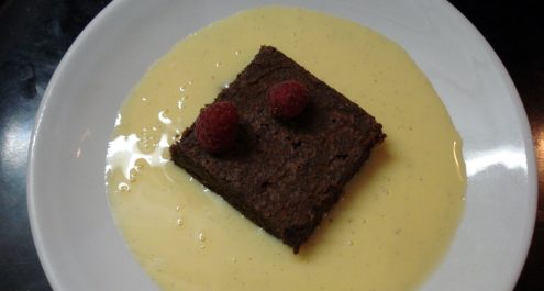 Restaurant Soissons La Bourse Aux Grains : brownies chocolat vanille