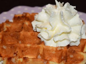 Restaurant Soissons La Bourse Aux Grains : gaufre creme