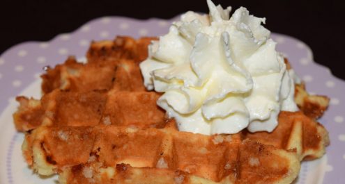 Restaurant Soissons La Bourse Aux Grains : gaufre creme