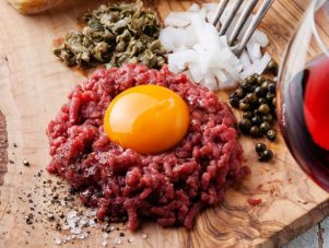 Restaurant Soissons La Bourse Aux Grains : tartare de boeuf