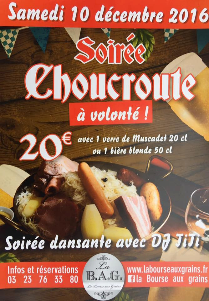 Restaurant Soissons : Soirée choucroute